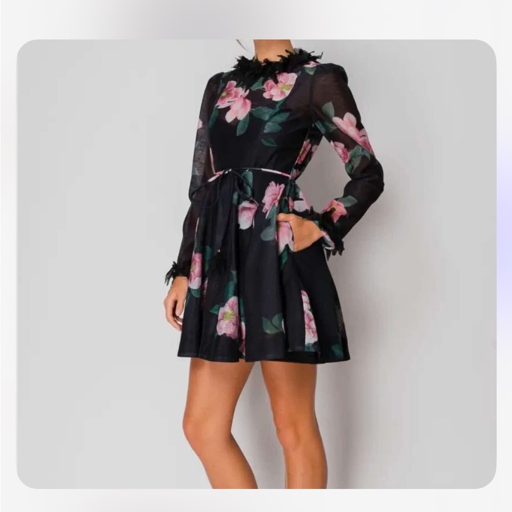 Floral Black Dress